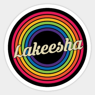 Lakeesha - Retro Rainbow Style Sticker